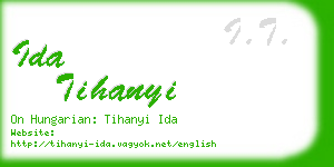 ida tihanyi business card